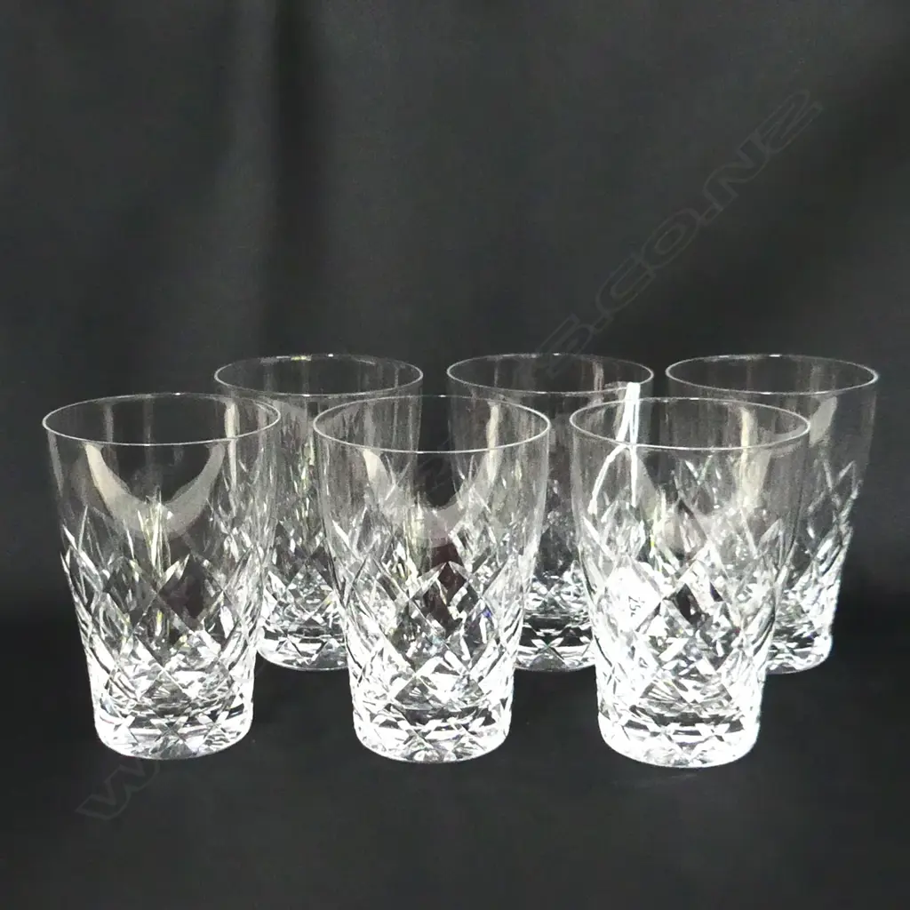 SET 6 CUT CRYSTAL TUMBLERS H. 105MM Image 1++