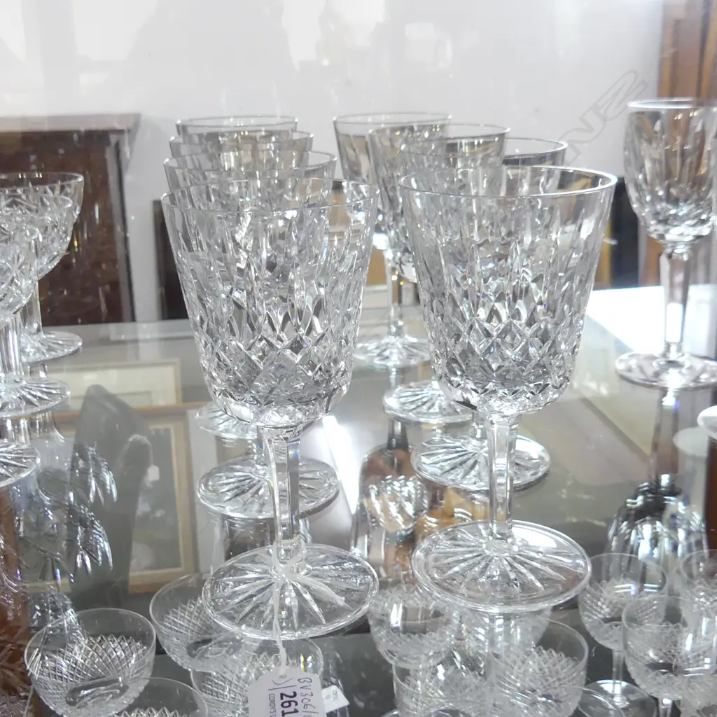 8 CUT CRYSTAL WHITE WINE GLASSES H 150 MM Image 1++
