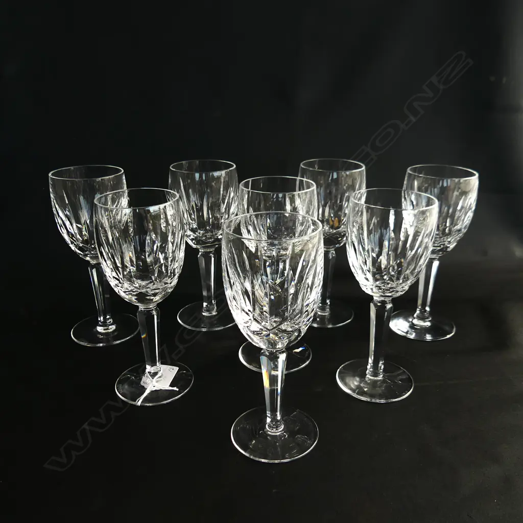 8 WATERFORD WHITE WINE GLASSES H 160 MM Image 1++