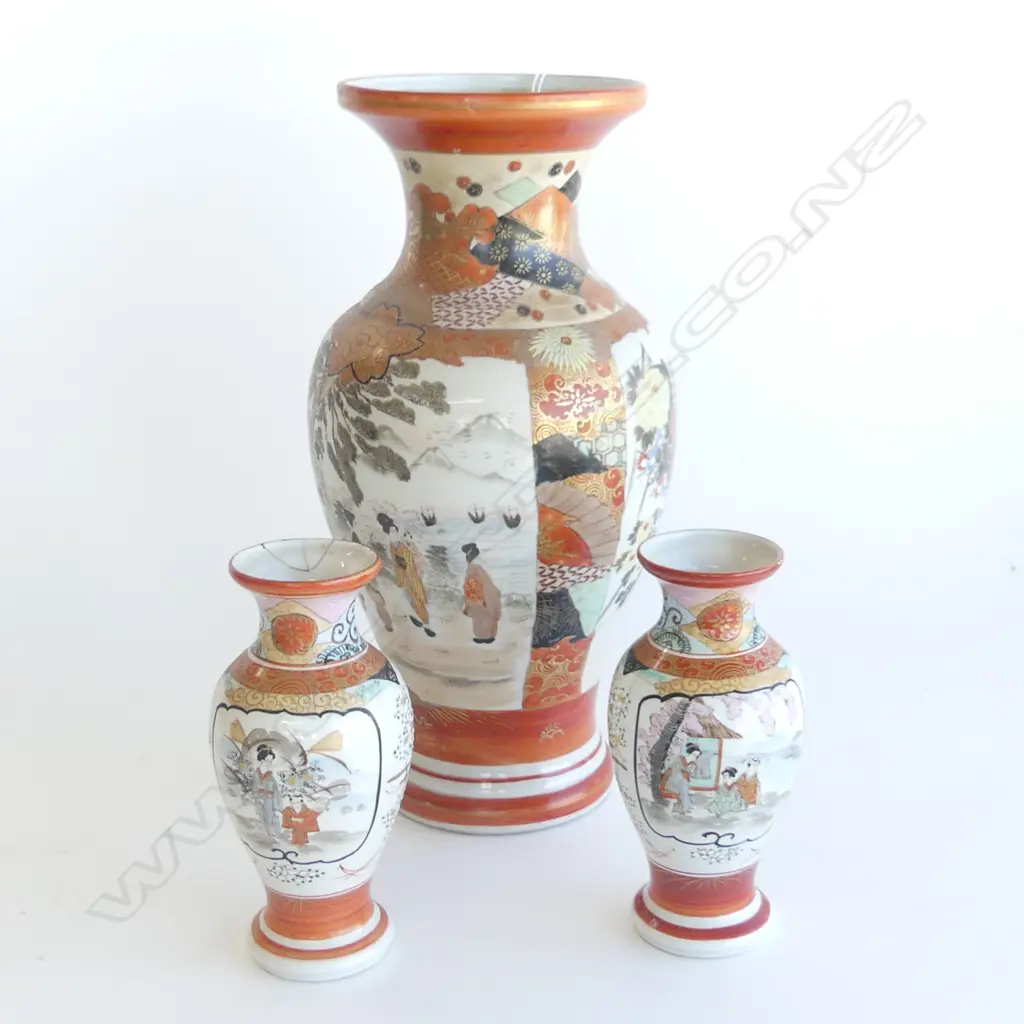 LGE JAPANESE KUTANI VASE + PR SMALLER (both AF) H.310 / 150mm Image 1++