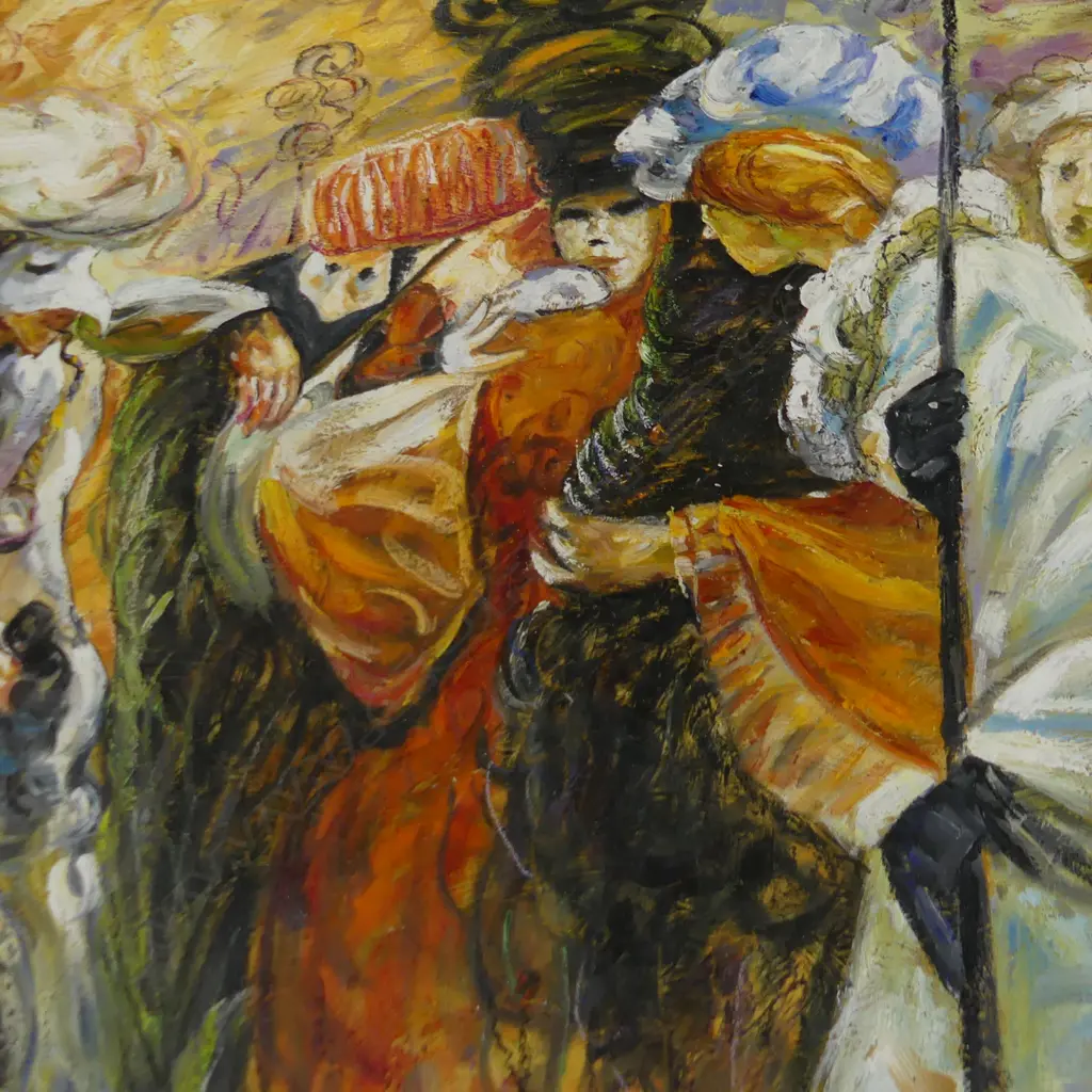OIL ON CANVAS, MASQUERADE BALL –  1124 x 960MM Image 1++