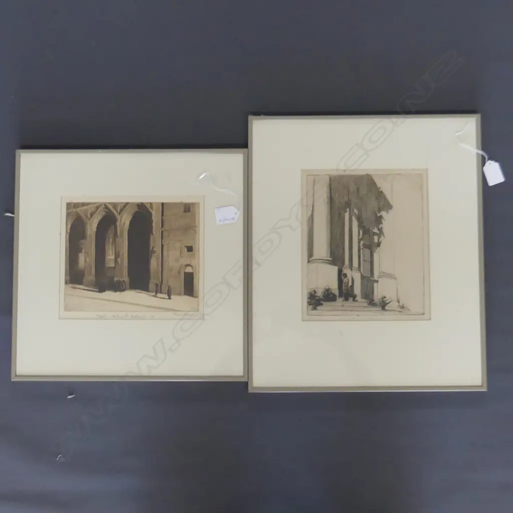PASCOE REDWOOD 2 ARCHITECTURAL ENGRAVINGS  210 X 180 MM  Image 1++