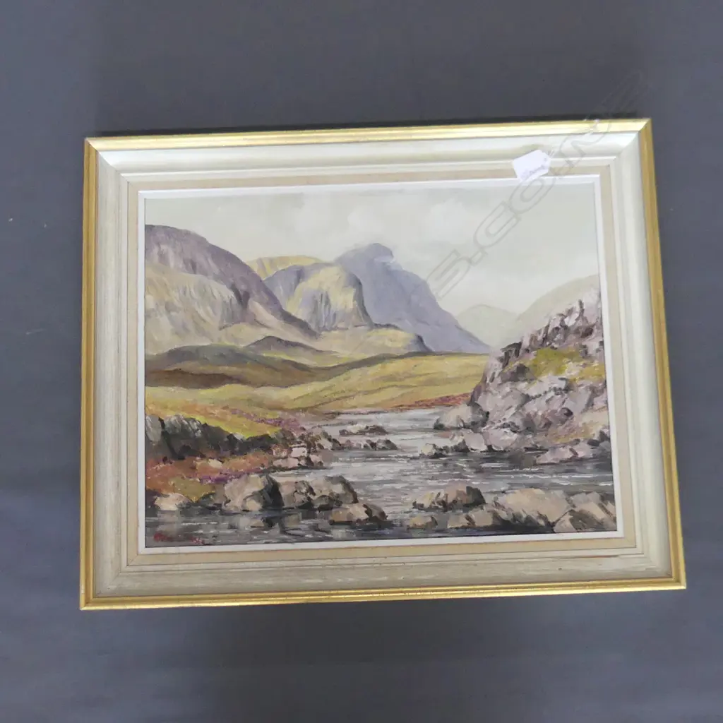 ALLEN. M .FRASER OIL ON BOARD THE PASS AT GLENCOE  440 X 310 MM Image 1++