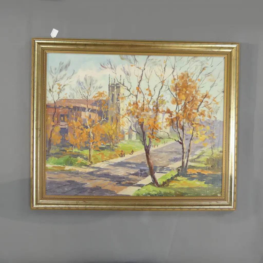 LGE E. SIMPSON OIL TREES & CHURCH 595x750mm Image 1++