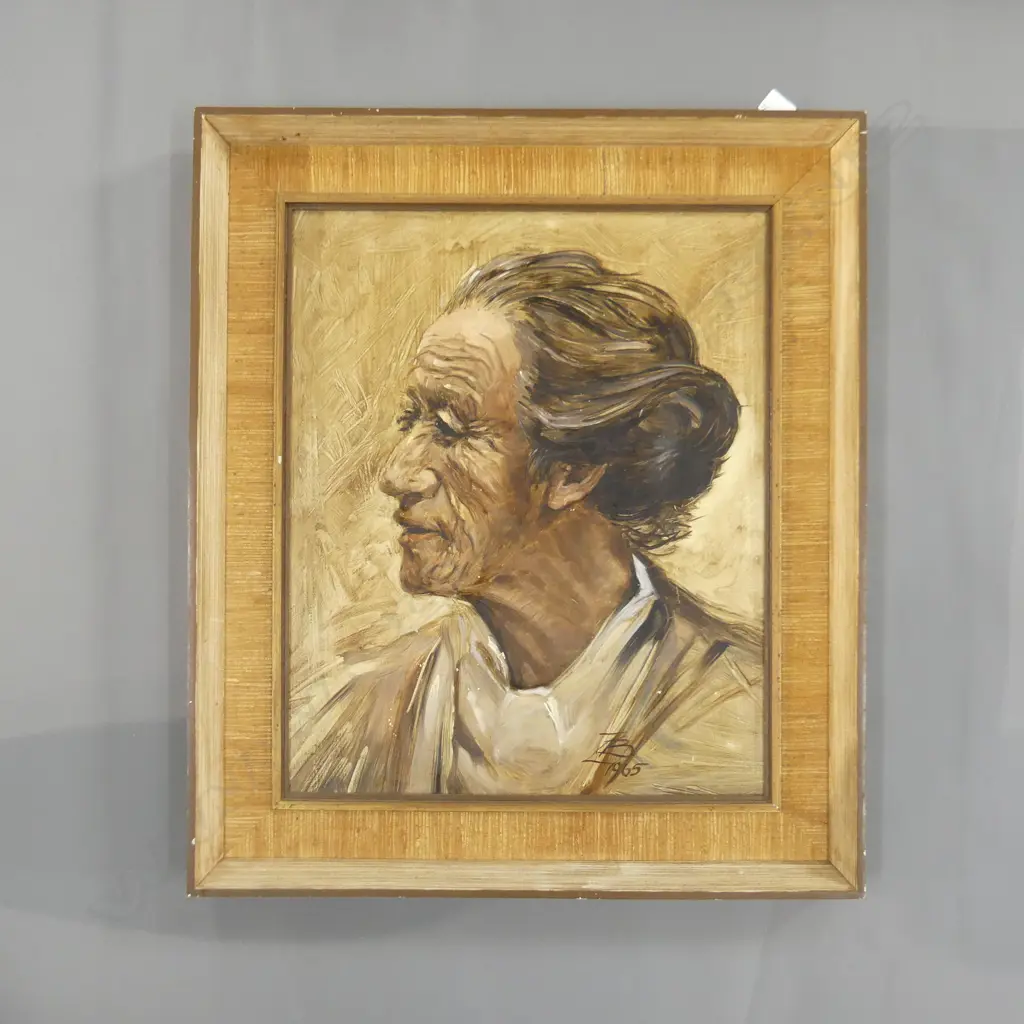 HEINZ BOEHNKO ' A  GLIMPSE OF GUIDE RANGI ' OIL ON BOARD 570X 440mm signed and dte d 1965 Image 1++