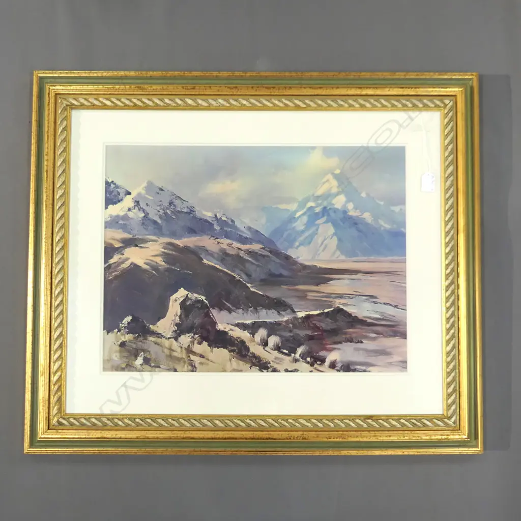 ASTON GREATHEAD PRINT ' MT COOK AORANGI - THE CLOUD PIERCER' 560 X 420MM Image 1++