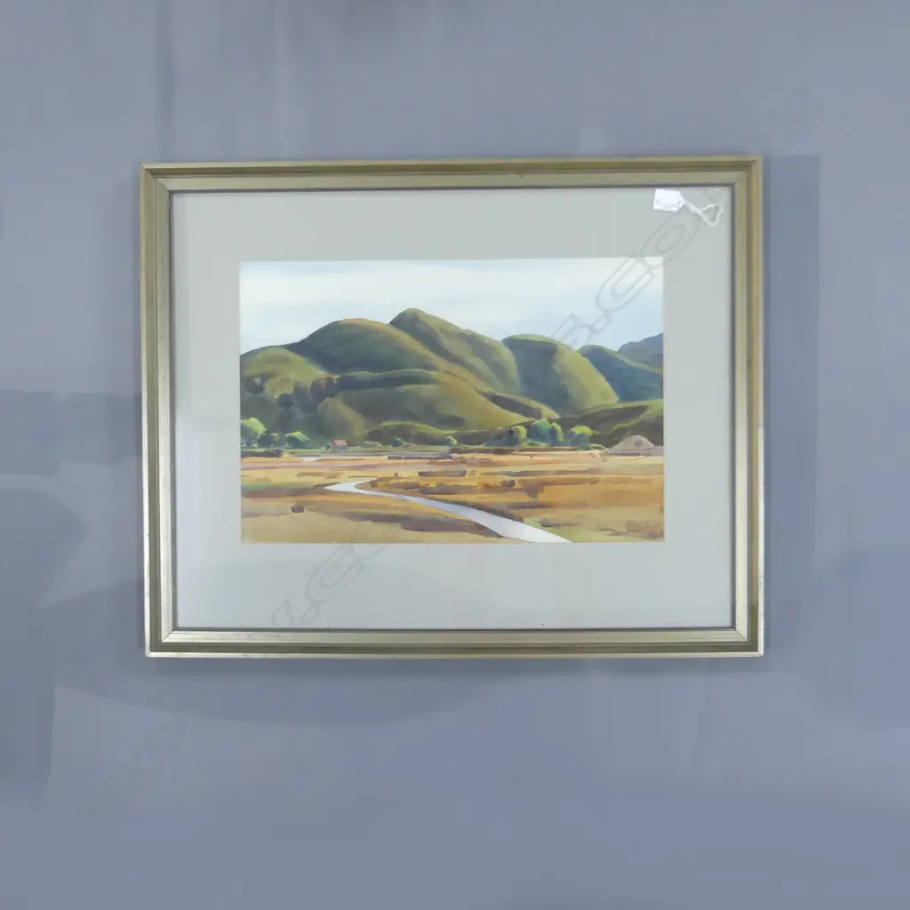 ROBIN DAY ' TOTARANUI ' SIGNED & DATED 1989, WATERCOLOUR, 350X 530mm Image 1++