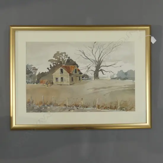 DOUGLAS CHOWNS,PRINT 'KITTY SLICKS HOUSE, WAIPU' 73/220   540 X 340MM