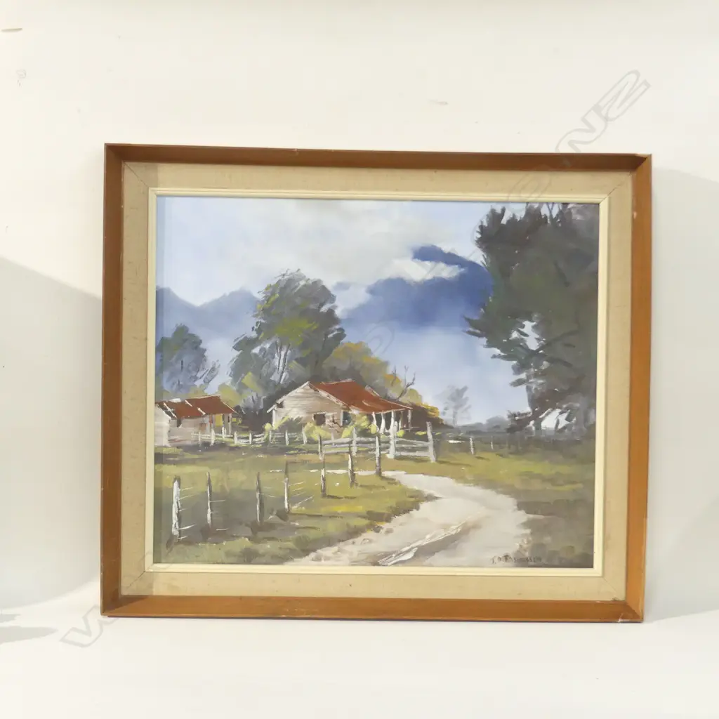 J. A. RASMUSSEN 'BUCHANANS OLD HOMESTEAD' TURNBULL RIVER, STH WESTLAND MAR. 73 OIL 495x595mm Image 1++