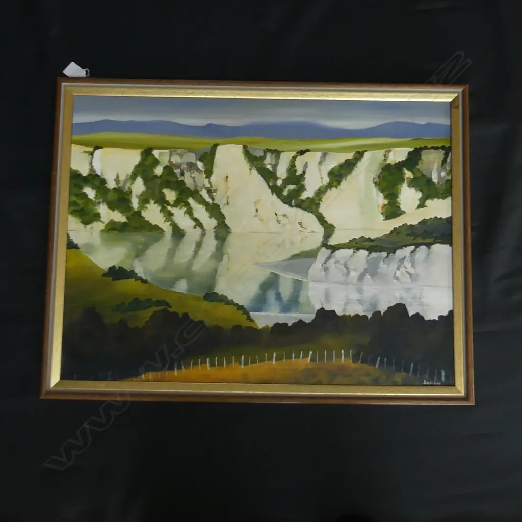 DON BELCHER 'RANGATIKI RIVER' OIL ON BOARD 440x600mm Image 1++