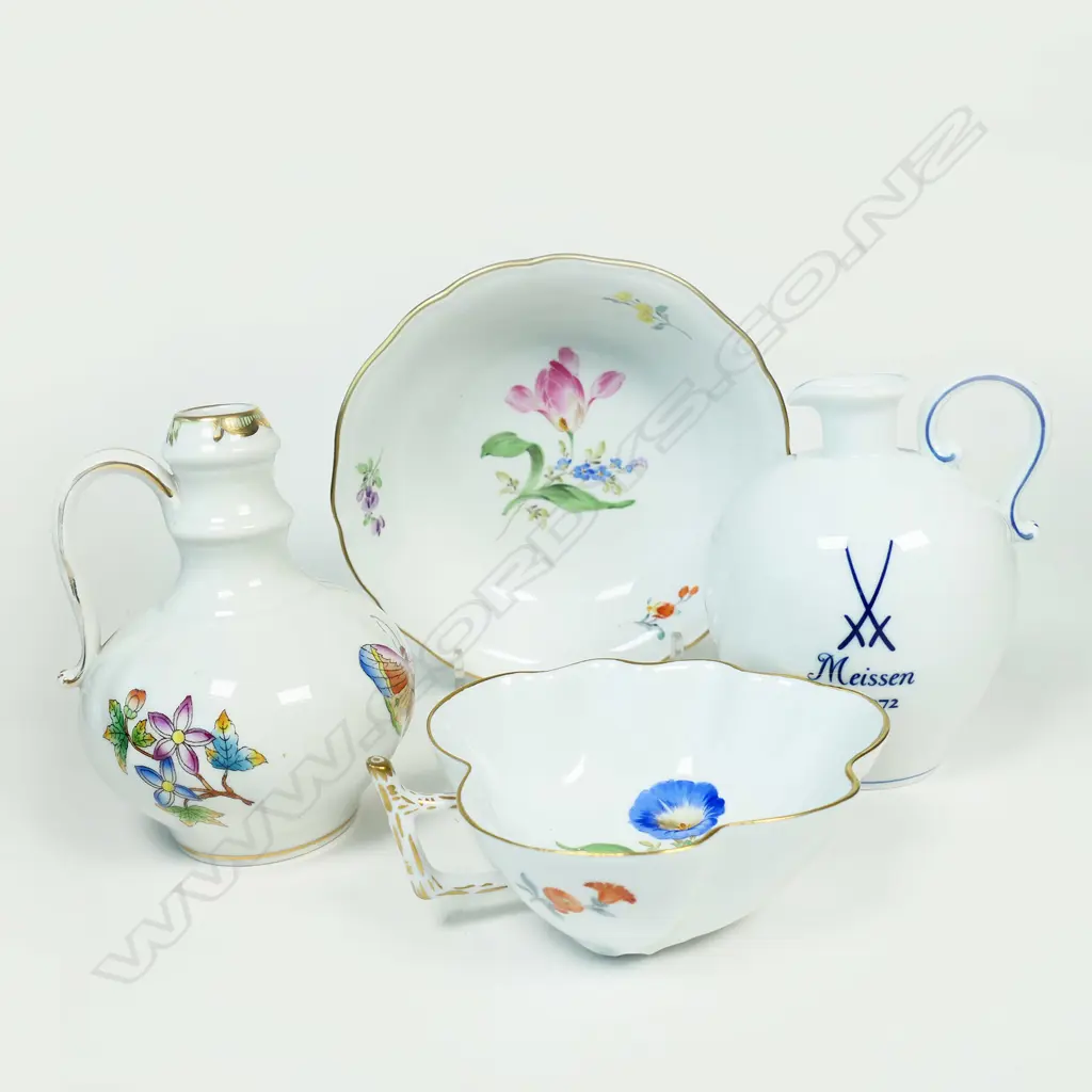 Meissen: butterfly jug; centennial mug Image 1++