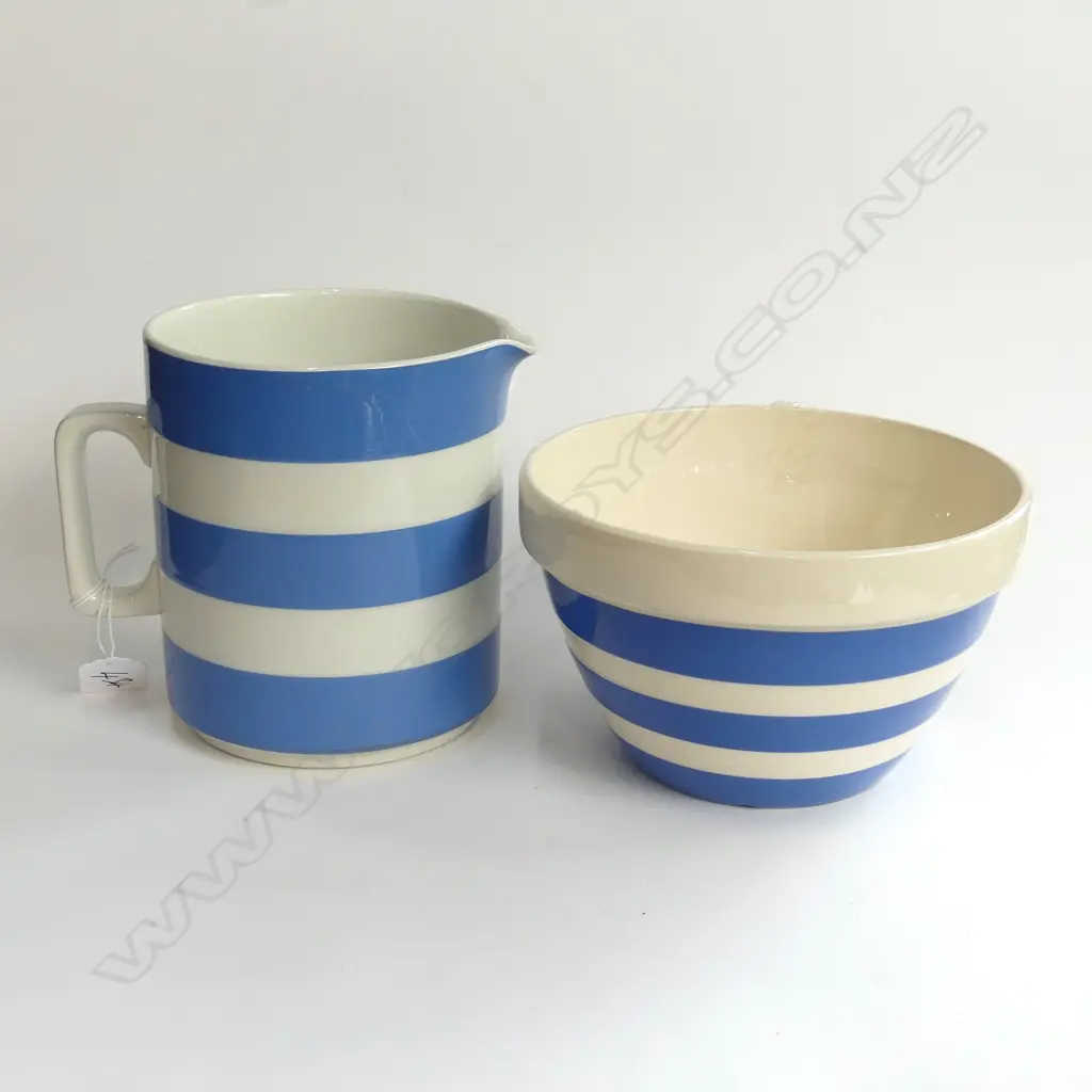 CORNISH WARE JUG AND BOWL H 150 MM Image 1++