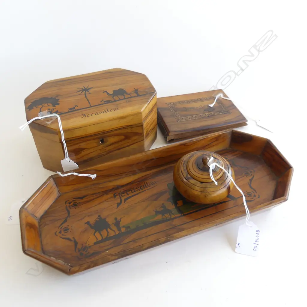 4 OLIVE WOOD JERUSALEM VINTAGE SOV PCS Image 1++