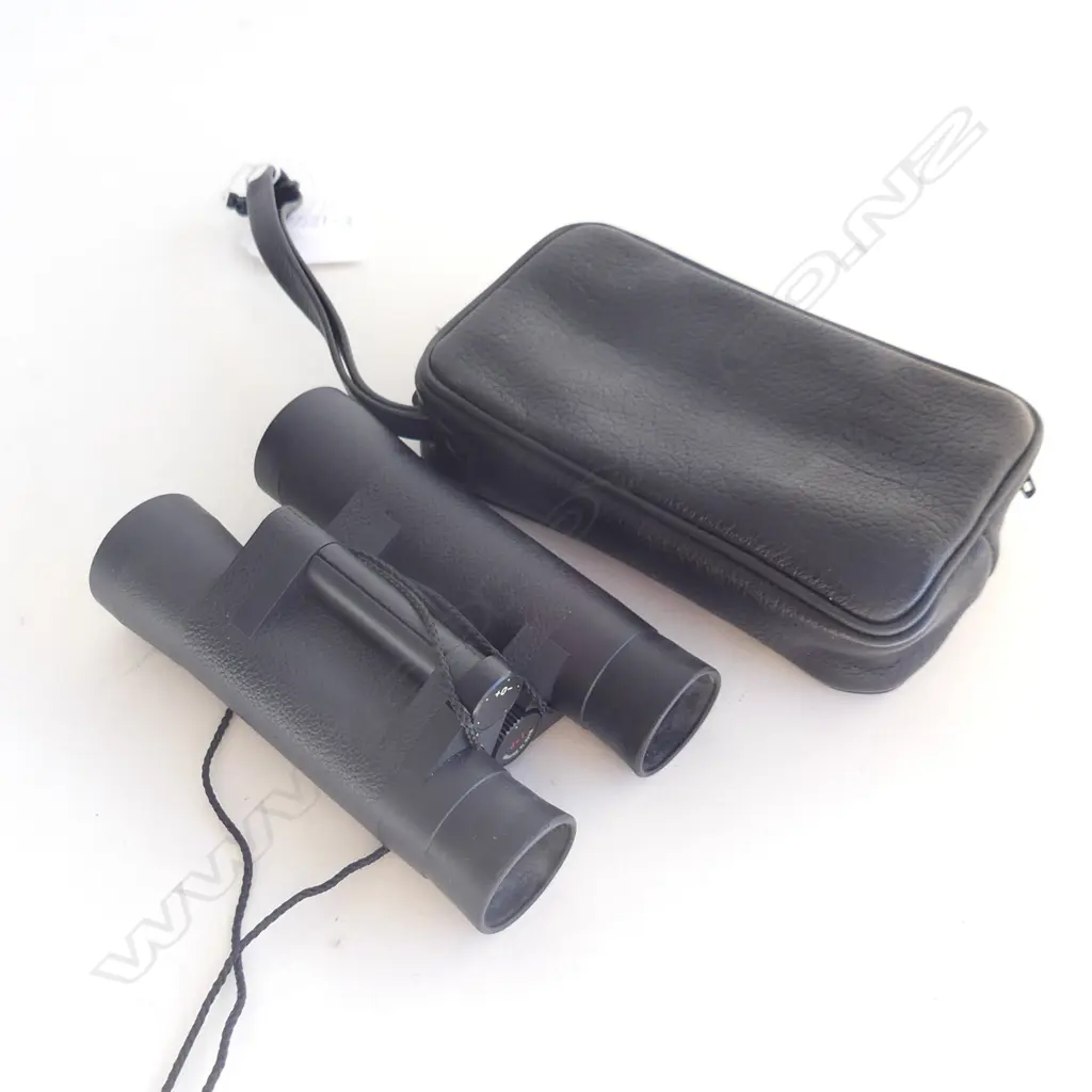 ZEISS 10 X 25B BINOCULARS IN LEATHER ZIP CASE  Image 1++