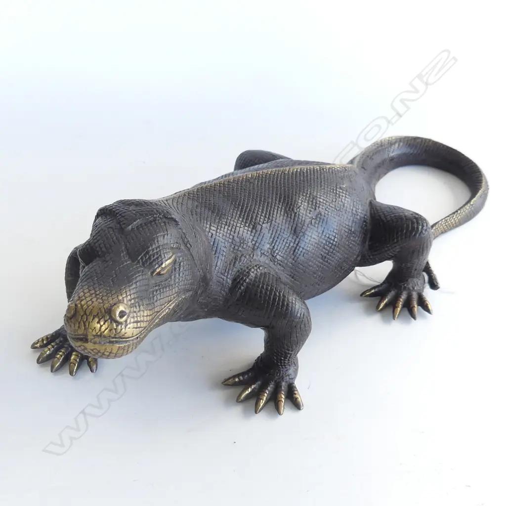 BRONZE KOMODO DRAGON L. 420MM Image 1++