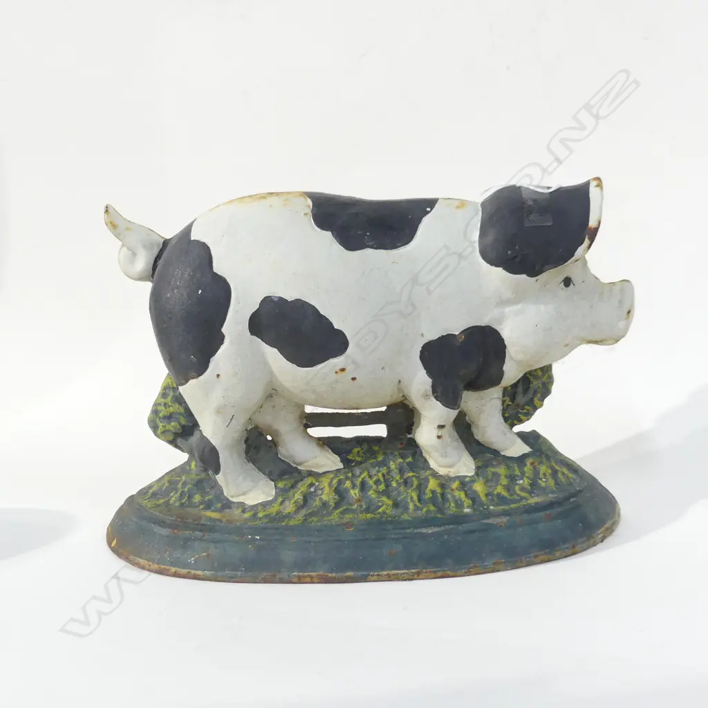 CAST IRON PIG DOOR STOPPER  L 320MM Image 1++