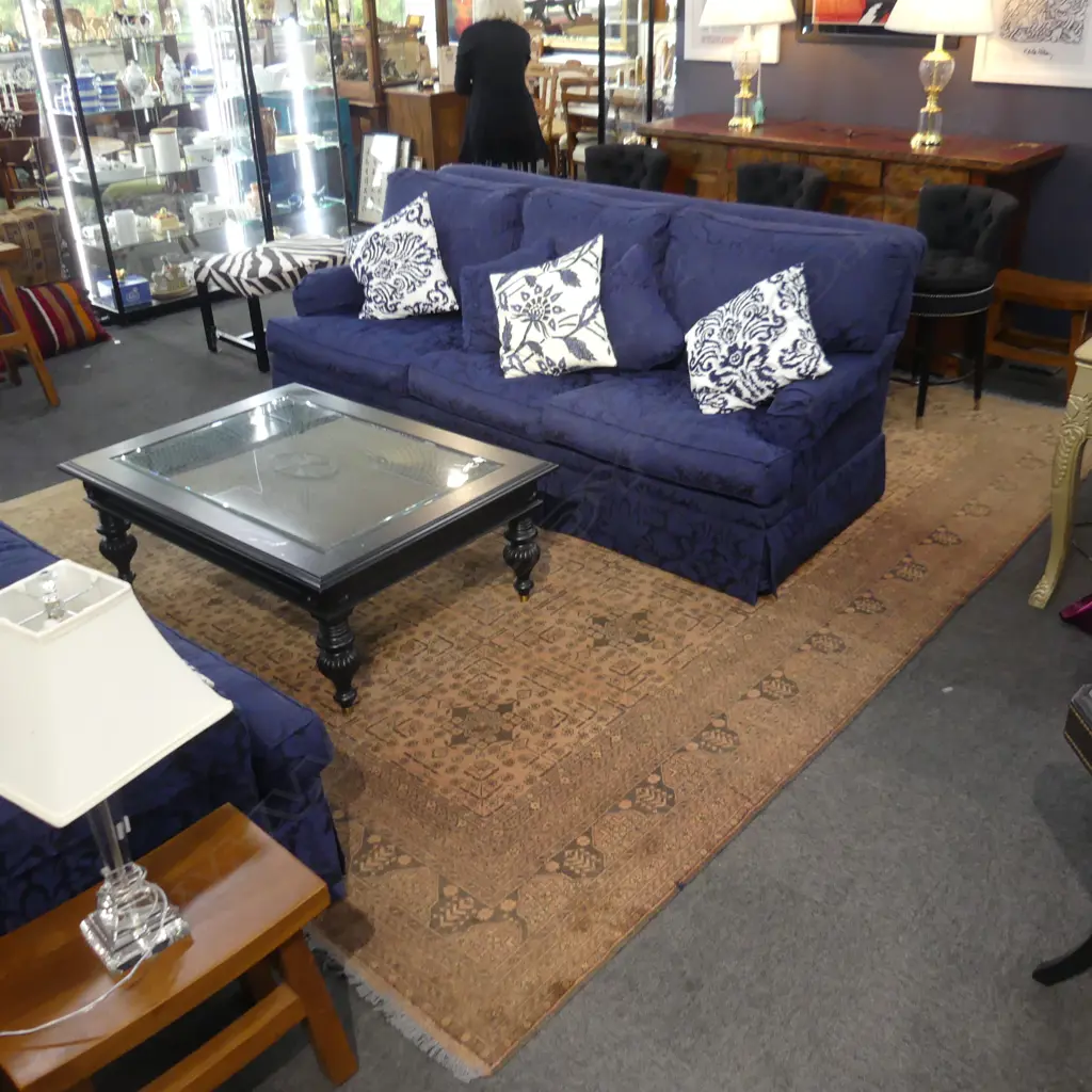LGE HAND KNOTTED BROWN WOOL RUG 3800x3060mm Image 1++