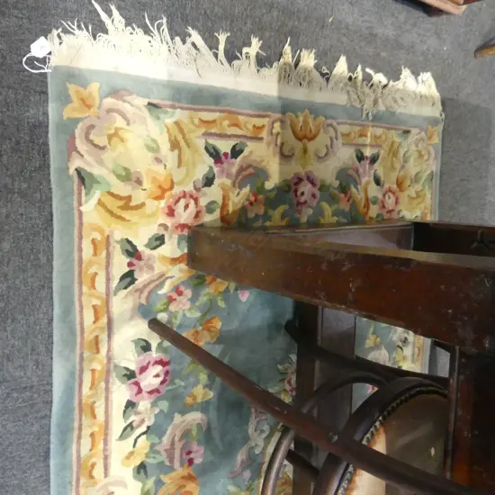 MACHINE TUFTED AUBUSSON STYLE RUG 2150x1200mm