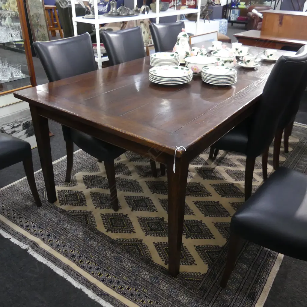ASHTON GROVE FRENCH OAK PLANK TOP DINING TABLE 2200x1100x770mm Image 1++