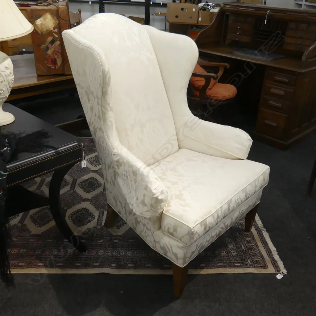 MODERN WING BACK ARMCHAIR BY ETHAN ALLEN of USA Image 1++