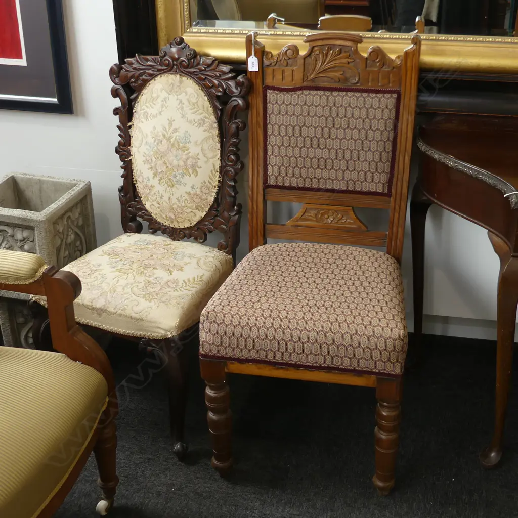 2 ANTIQUE UPHOLSTERED CHAIRS Image 1++
