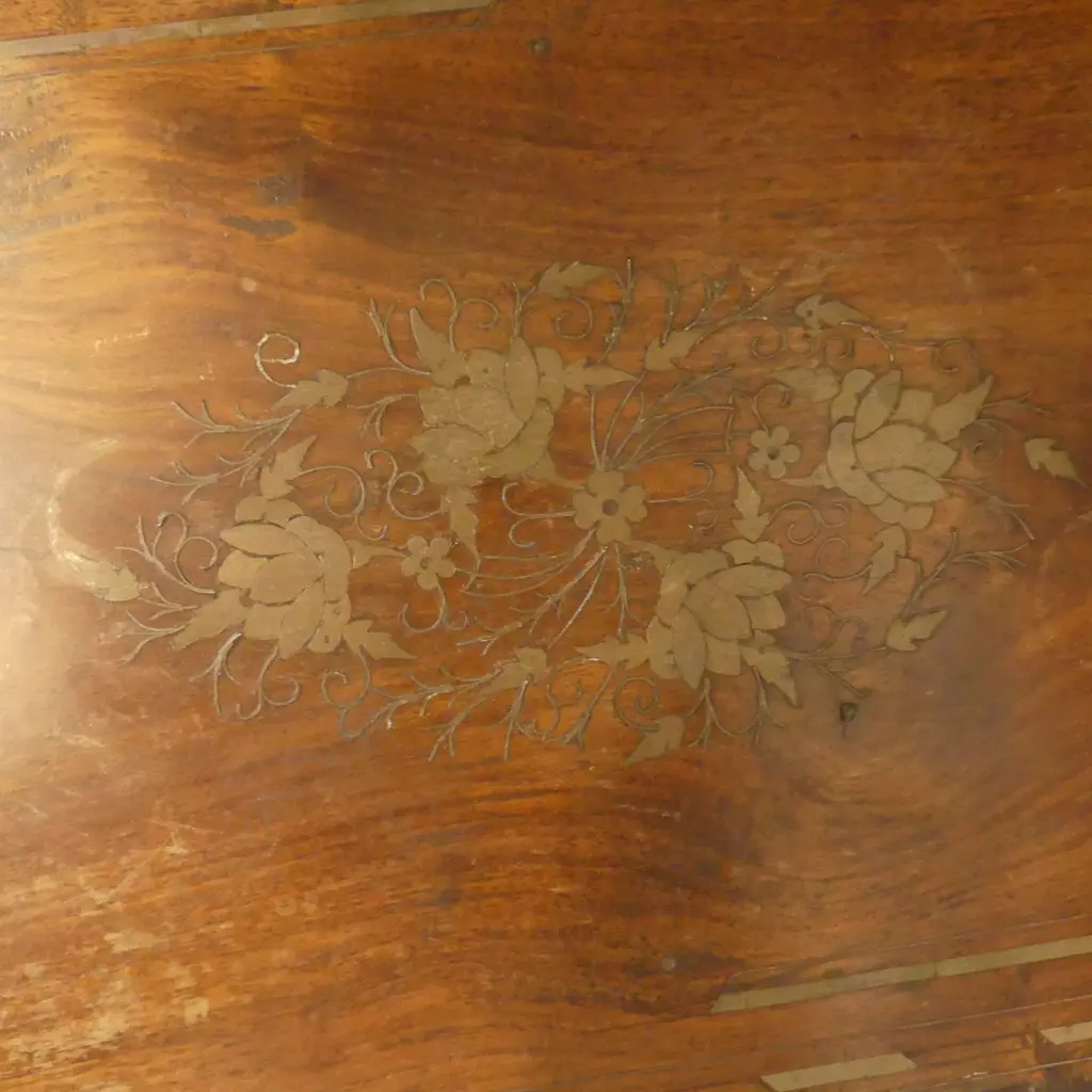 SML. SIDE TABLE w. METAL INLAY AF 690x400x390mm Image 1++
