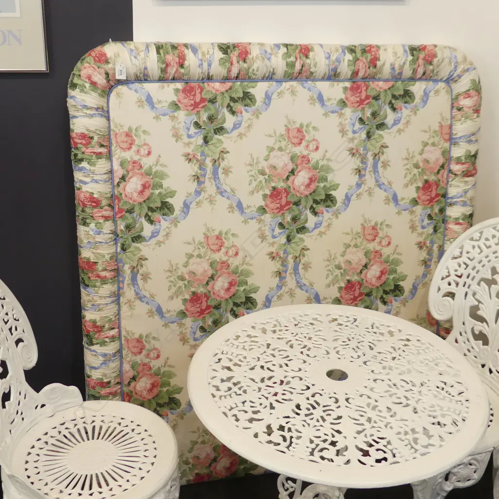 COLEFAX & FOWLER CHINTZ UPHOLSTERED BED HEAD 1140x1250mm Image 1++