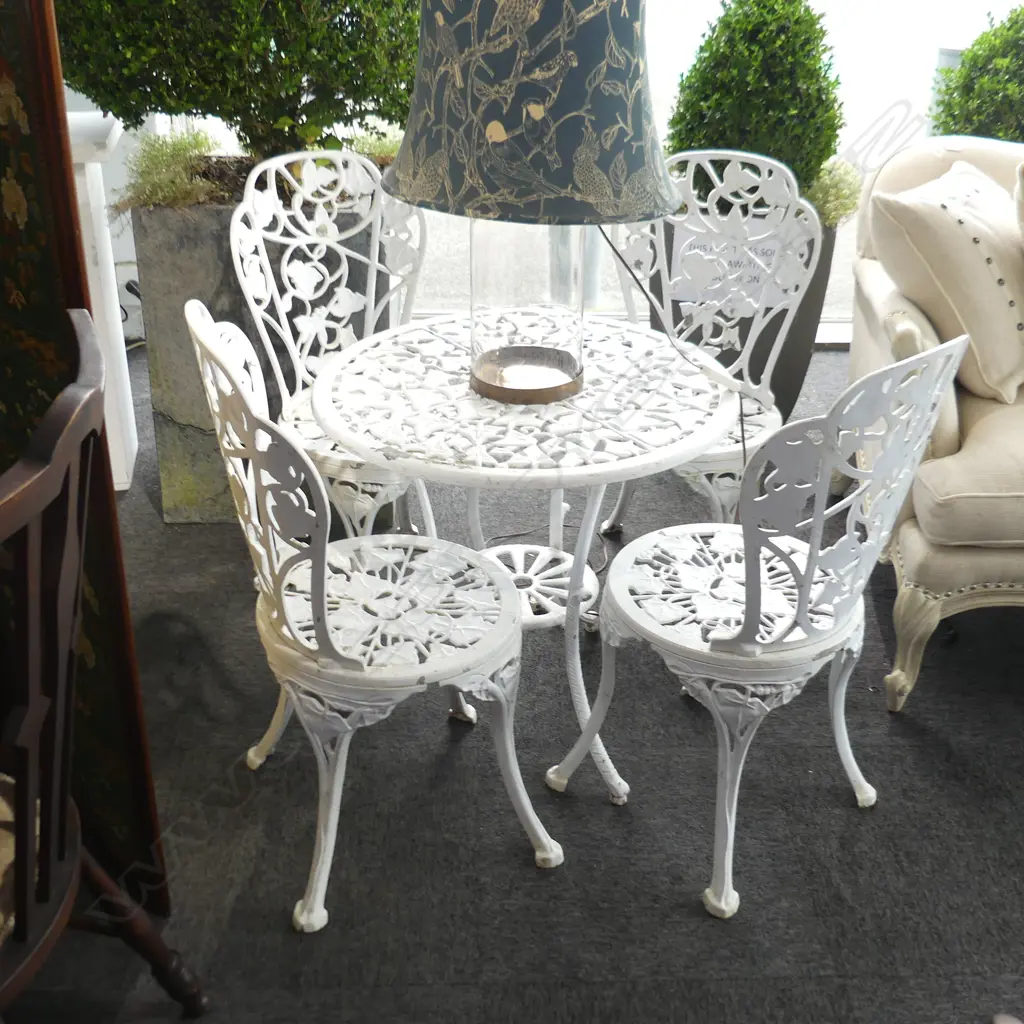 5 PCE ENDERSLEA OUTDOOR PATIO SET; 4 CHAIRS + TABLE Image 1++