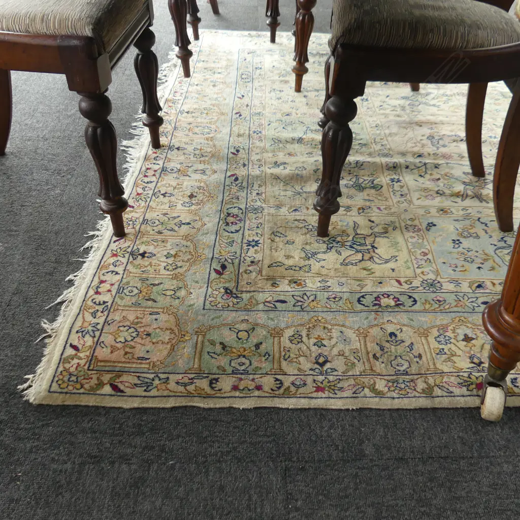 LARGE HAND KNOTTED PALE WOOL PILE CARPET 3180x1960mm... Image 1++