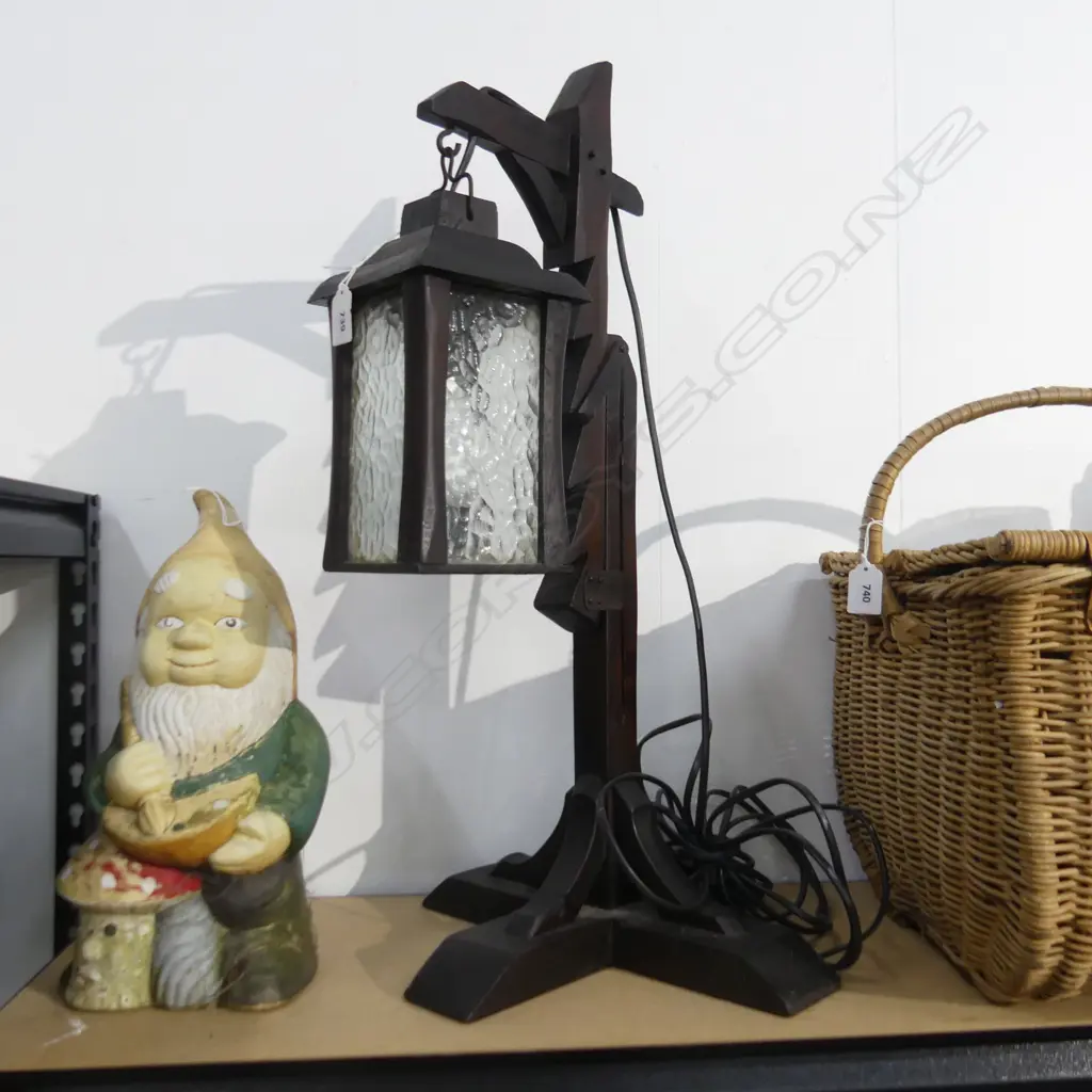 WOODEN LANTERN LAMP H.620mm Image 1++