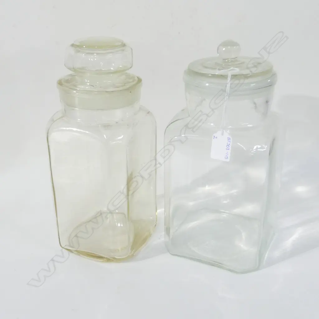 2 LARGE VINTAGE LOLLY JARS; H. 290MM Image 1++