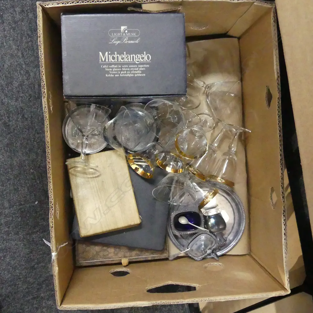 LOT ASST WINE GLASSES /EP CONDIMENTS/CUTLERY ETC Image 1++