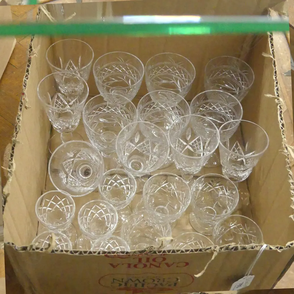 ASST STUART AN WEE CORBETT CUT CRYSTAL GLASSES ETC Image 1++