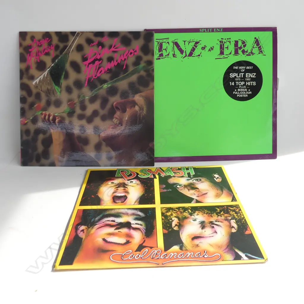 THREE NZ LP RECORDS - SPLIT ENZ/DD SMASH/DAVE McARTNEY & THE PINK FLAMINGOS Image 1++