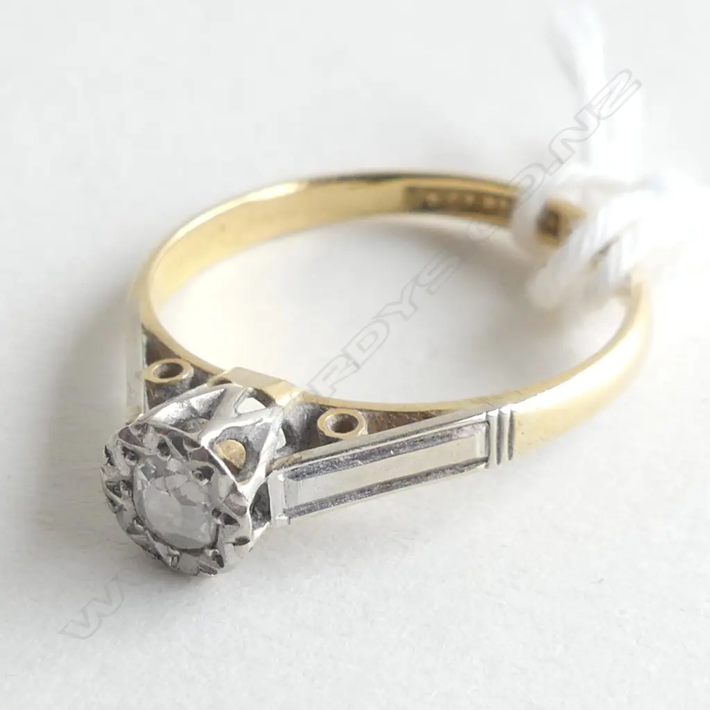 18CT YELLOW GOLD SOLITAIRE DIAMOND RING 2.0GMS Image 1++