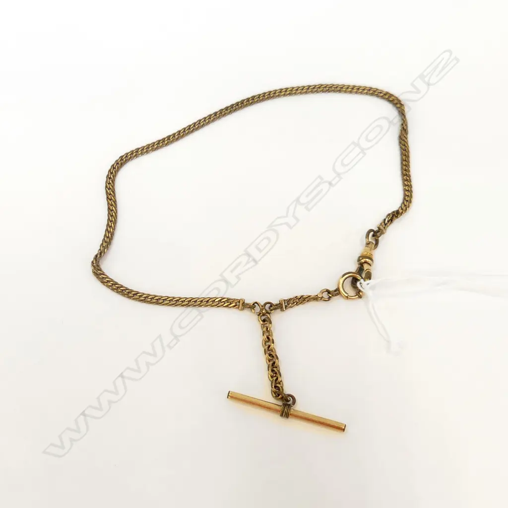 GOLD PLATED FOB & CHAIN  Image 1++