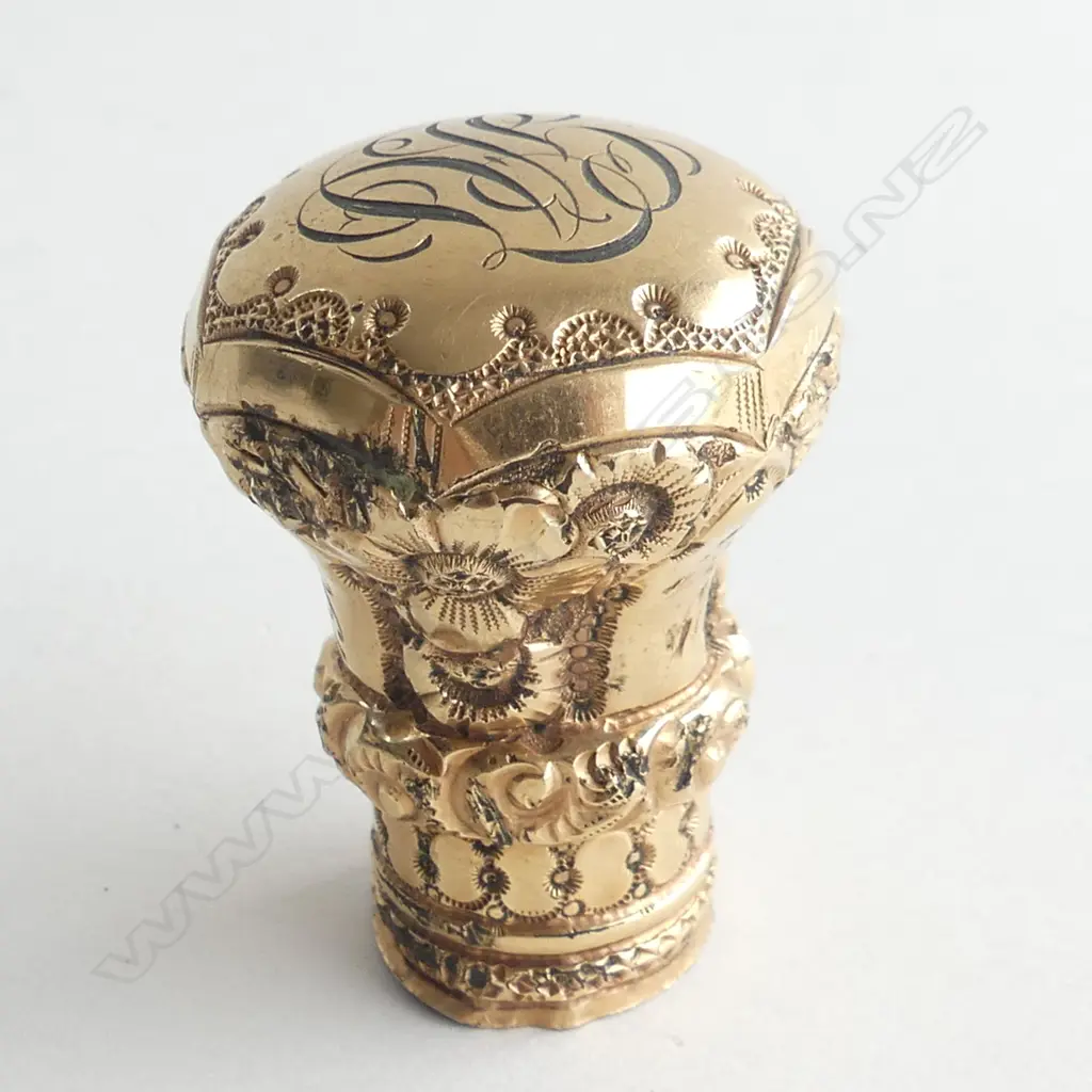 ROLLED GOLD WALKING STICK HANDLE 28.8GMS Image 1++