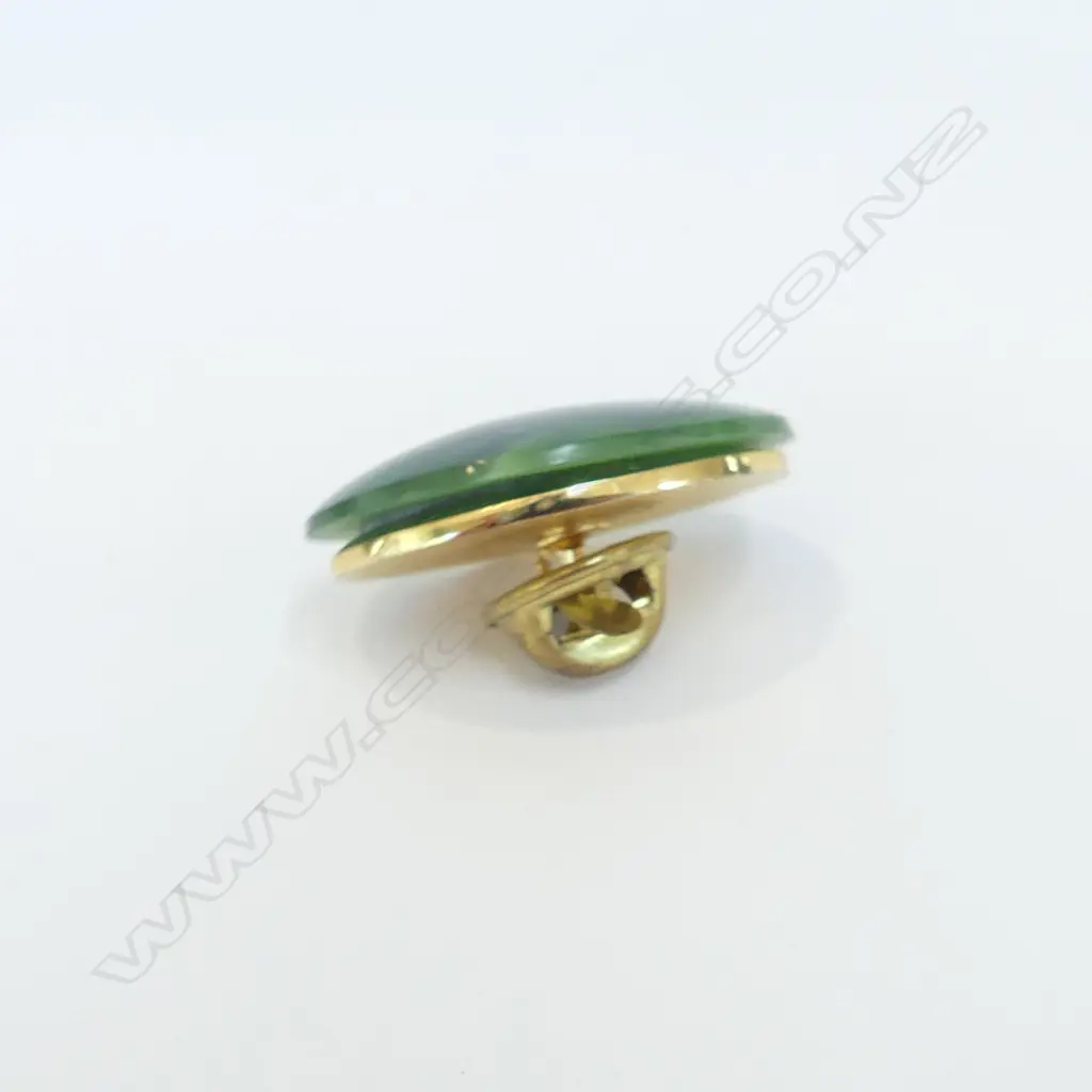 POUNAMU / GREENSTONE OVAL PIN (27 X 20MM) Image 1++
