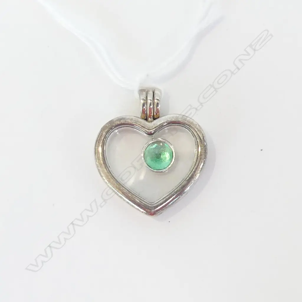 PANDORA 925 SILVER FLOATING HEART LOCKET WITH CHARM Image 1++