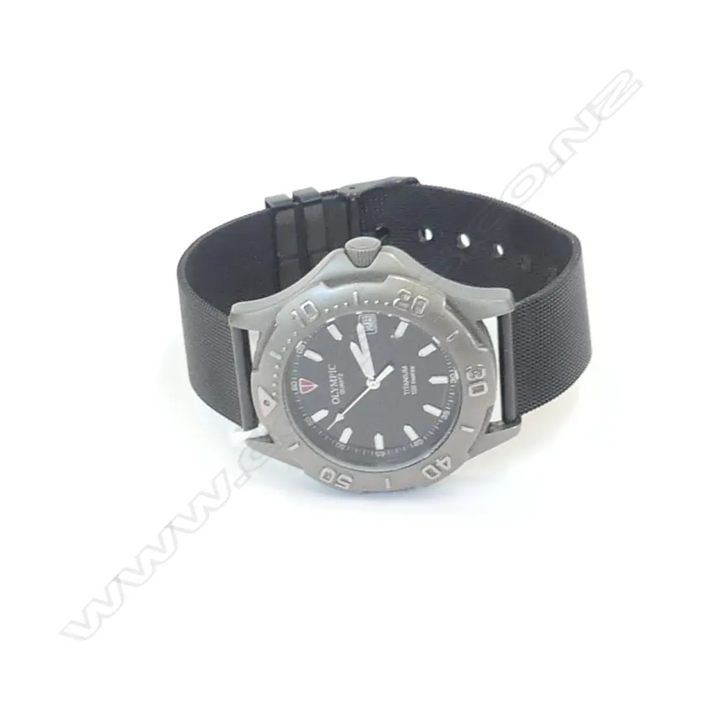 OLYMPIC MENS TITANIUM QUARTZ WATCH - WORKING Image 1++