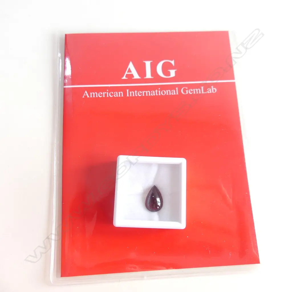 PEAR SHAPED RUBALITE STONE WITH AI GEMLAB REPORT  Image 1++