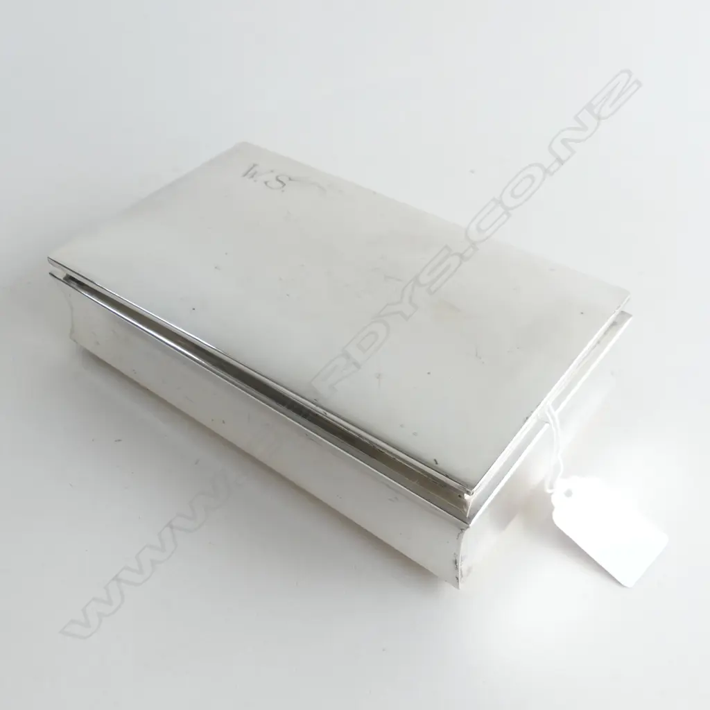 STG SILVER BOX, EUROPEAN HALLMARKS,STAMPED WITH LION 830 S.  L 170MM Image 1++