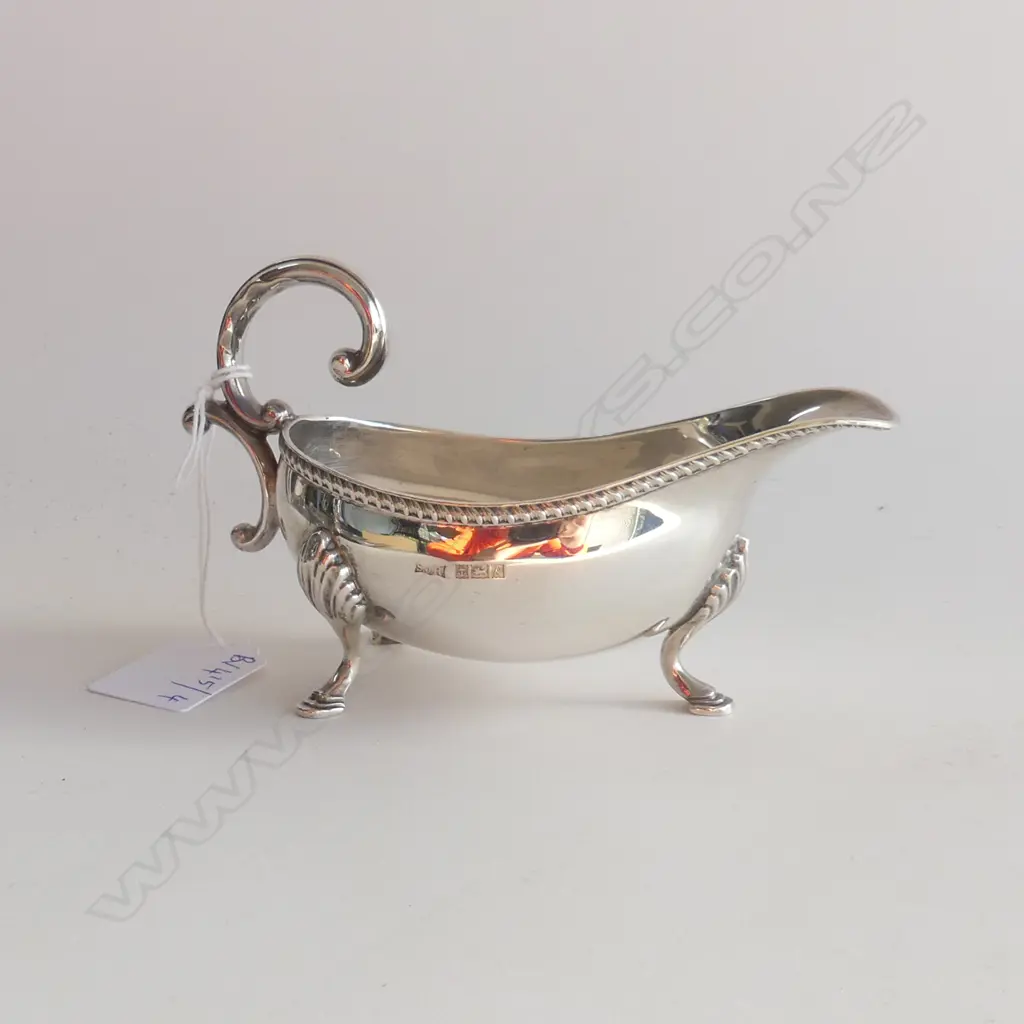 STG SILVER SAUCE BOAT B'HAM 1941 128 GRAMS Image 1++