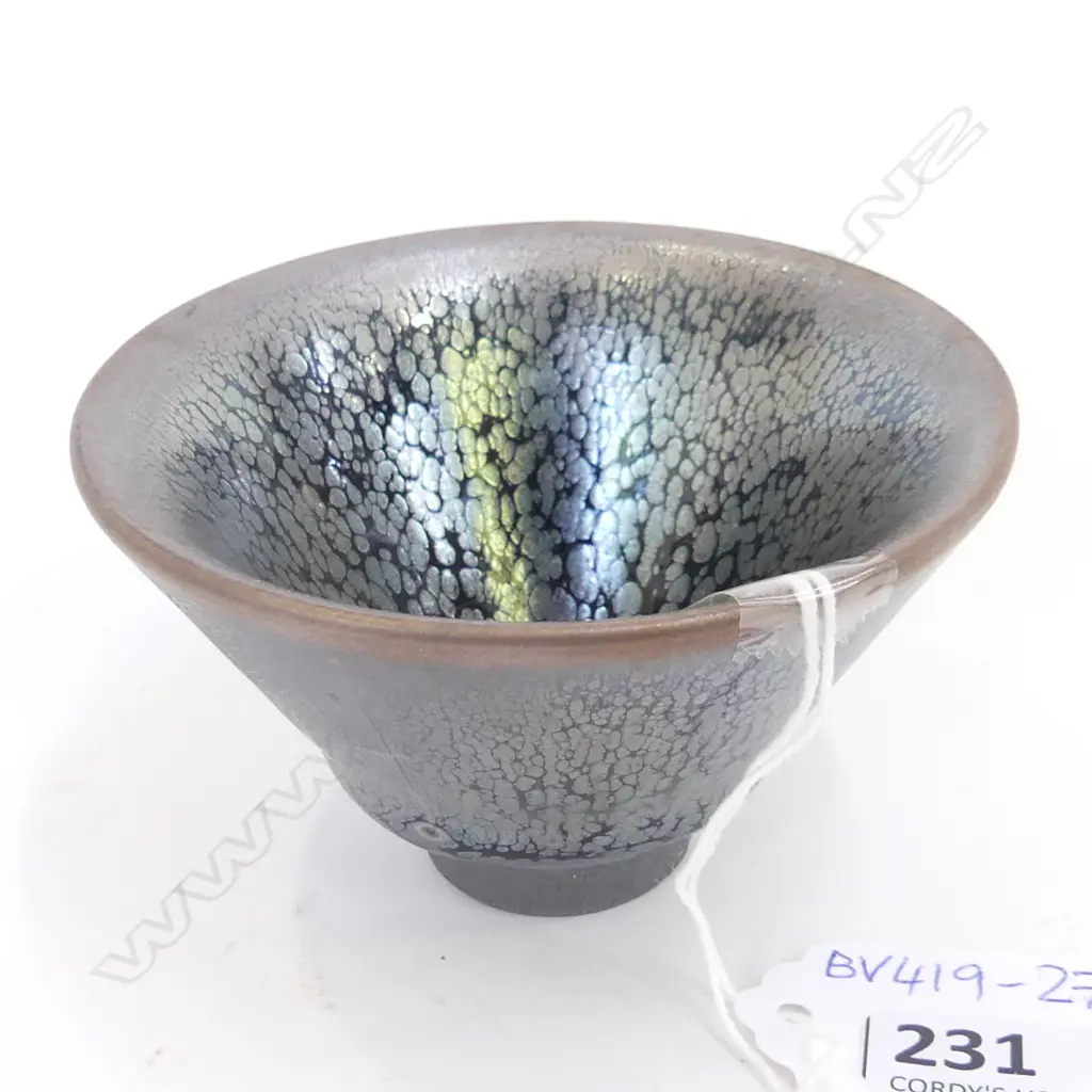 CHINESE JIAN HARE'S FUR GLAZE TEA BOWL, DIA 85MM Image 1++