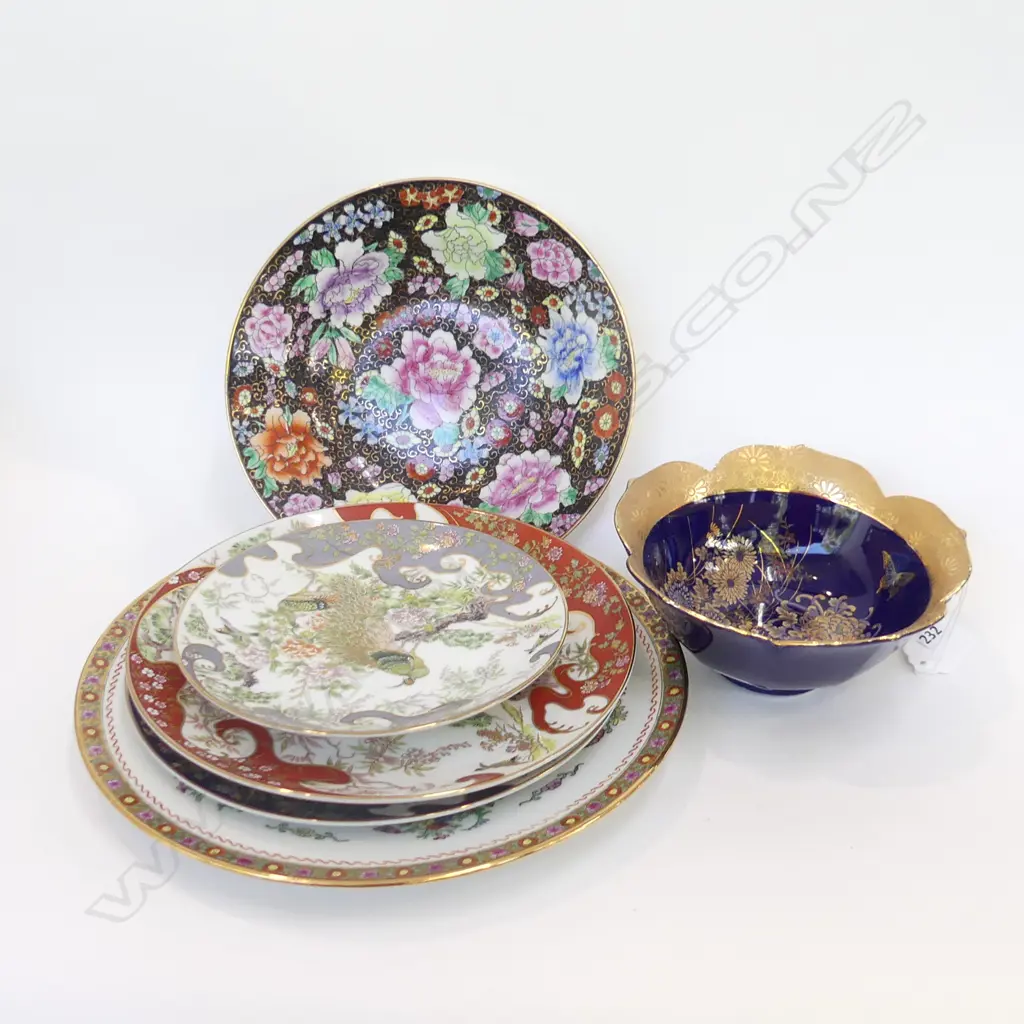 6 PCES ORIENTAL CHINA; PLATES & BOWLS Image 1++