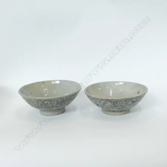2  MING POTTERY BOWLS, DIA 160MM