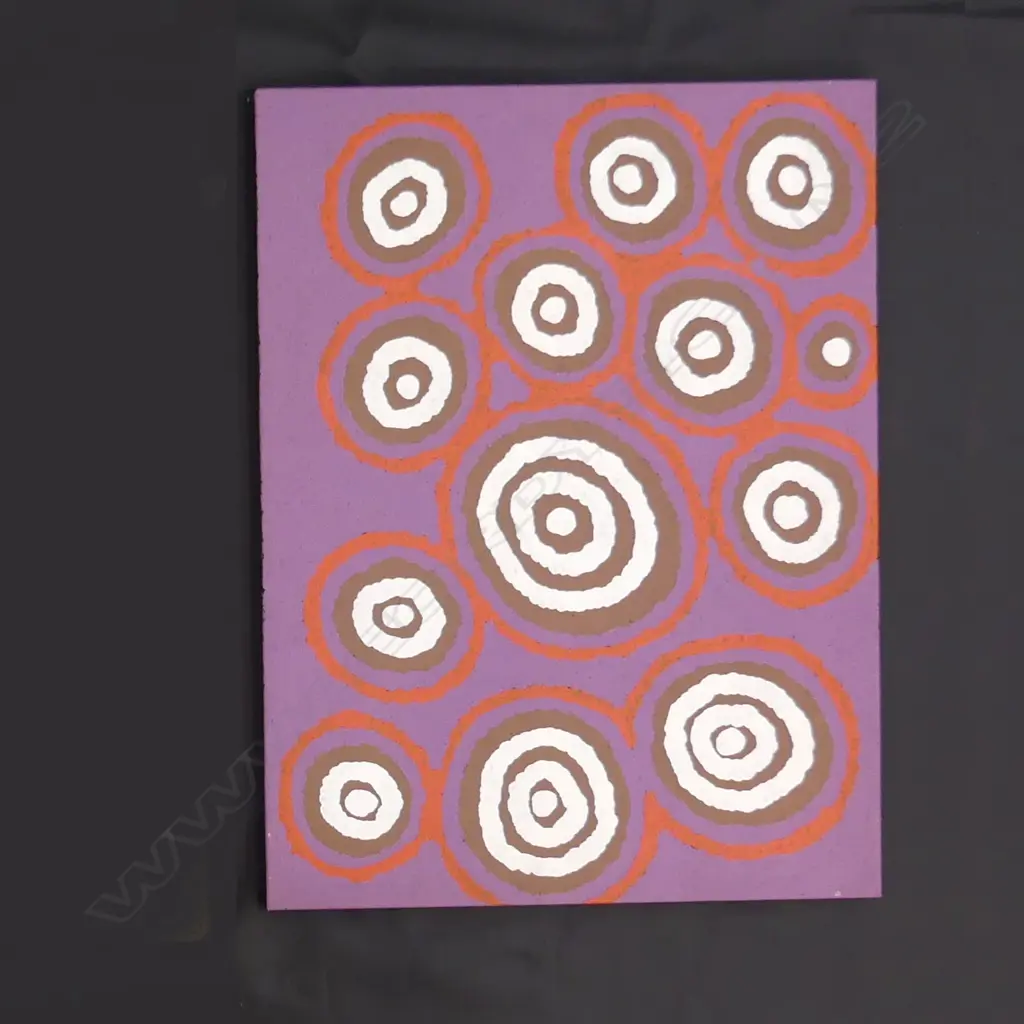JEANNIE BRUNO NAMPITJINPA - ABORIGINAL ABSTRACT PAINTING 600x455mm Image 1++