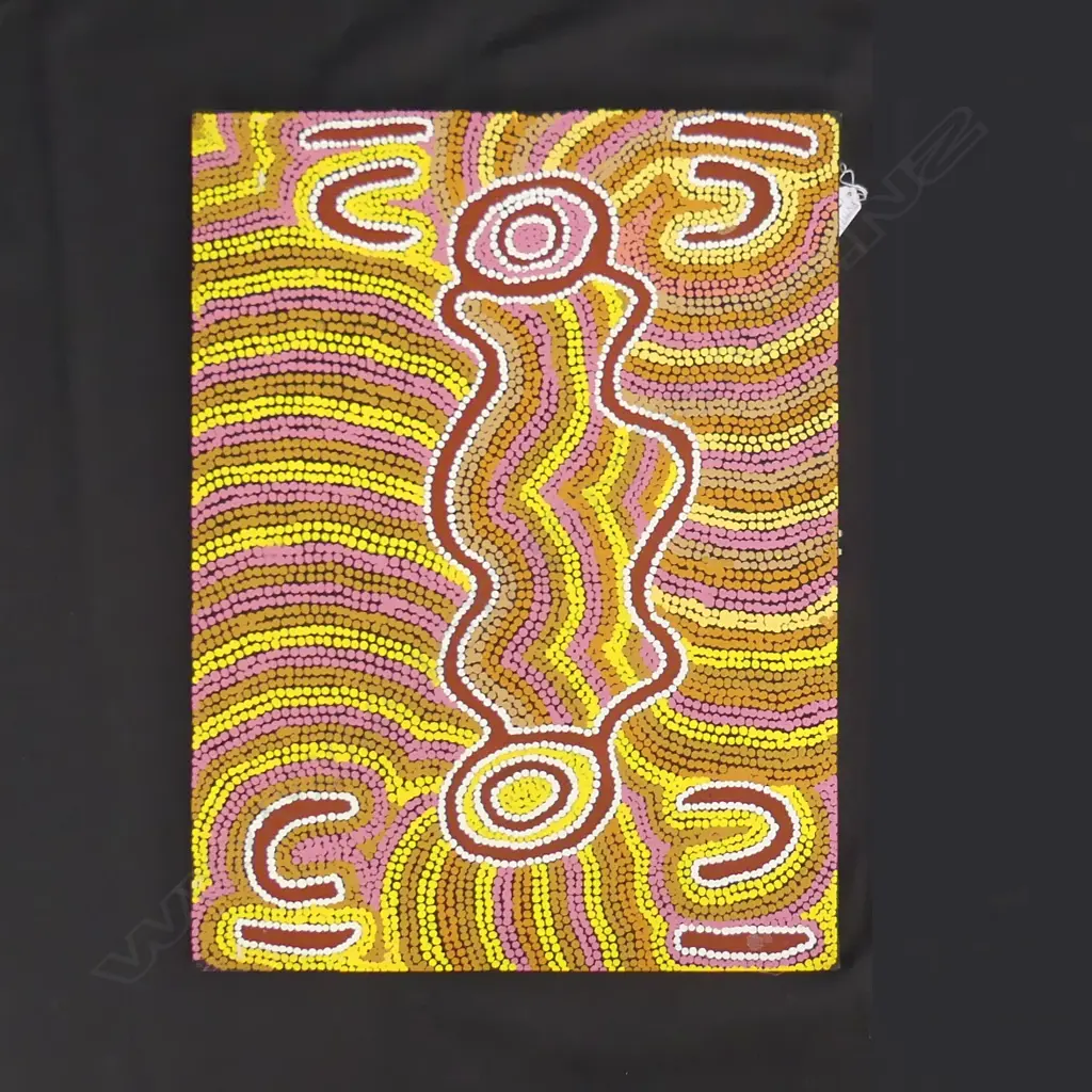 LINDA GIBSON NANGALA - ABORIGINAL DOT PAINTING 460x610mm Image 1++
