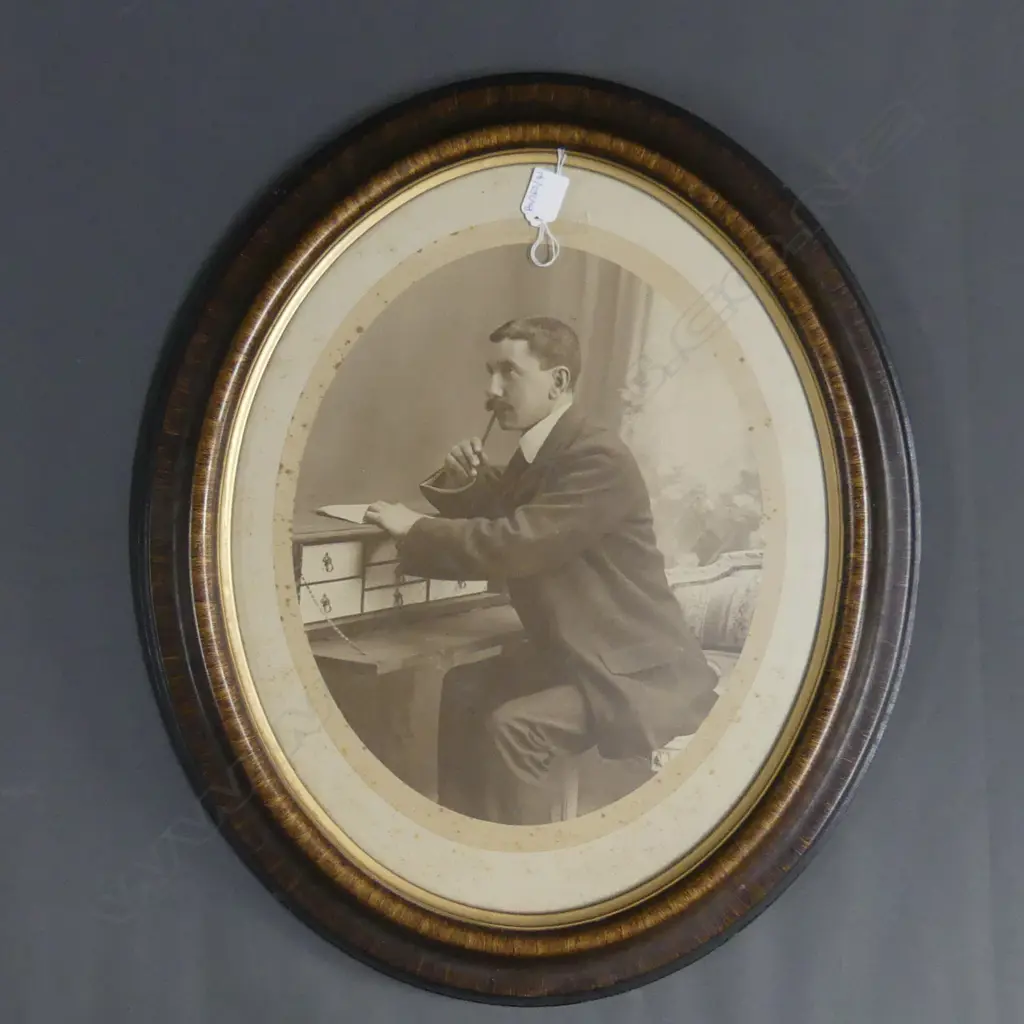 EARLY 20thC OVAL PORTRAIT OF A GENTLEMAN 490x390mm Image 1++