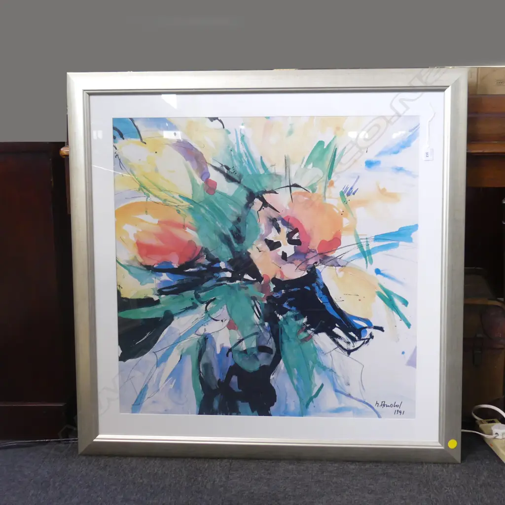 LG MODERN / ABSTRACT SIGNED PRINT, 1991  780 X 780MM Image 1++